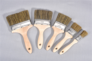 Miscela di 4 pollici Colore Pure Setola Pure Mobili Less Strisce con manico in legno Pennello piatto piatto