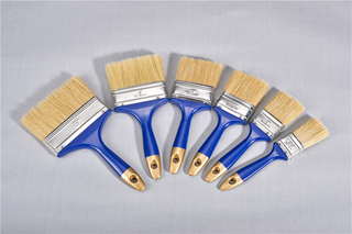 4 pollici bianco puro setola blu blu plastica doppio colore con maniglia di coda d'oro meno striature pennellate