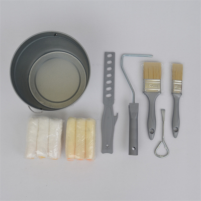 Set di rullo di vernice professionale 4 "Mini rulli con pennello da 2 " con vaso di miscelazione della vernice