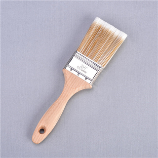 Pennello da pittura a manico in legno ovale a doppio colore bianco 2-1 / 2 pollici